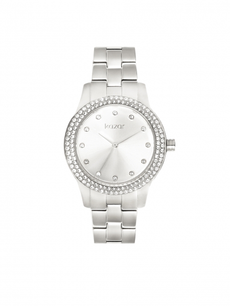 Stříbrné hodinky zdobené krystaly LADY GRACE