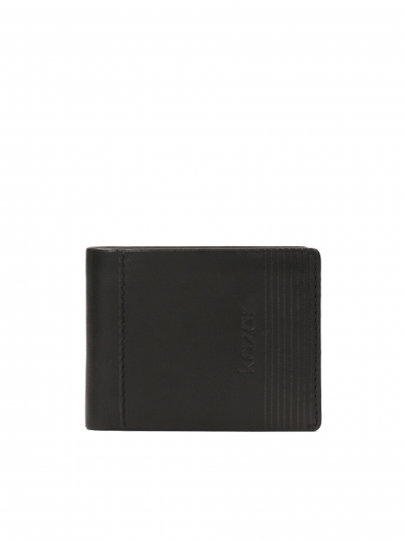 Klasická černá kožená pánská peněženka MACSYMILIAN