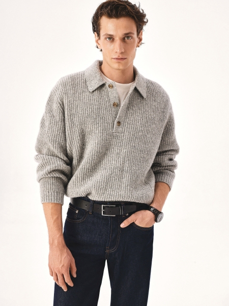 Obchodní černý pásek se stříbrnou sponou LODOVICO