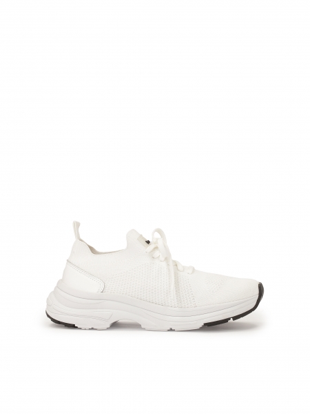 Vzdušné tenisky z bílé látky INGA