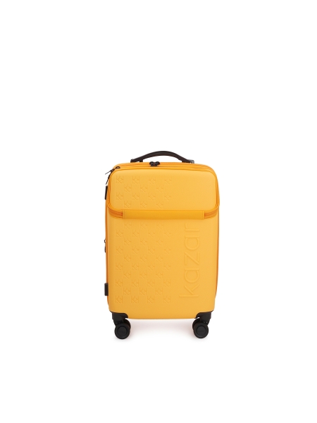 Žlutý kabinový kufr s reliéfním vzorem SKYLINE MODE