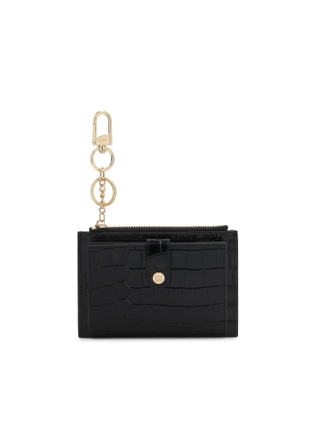 Kompaktní peněženka z kůže se vzorem kroko REYA