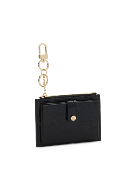 Kompaktní peněženka z kůže se vzorem kroko REYA