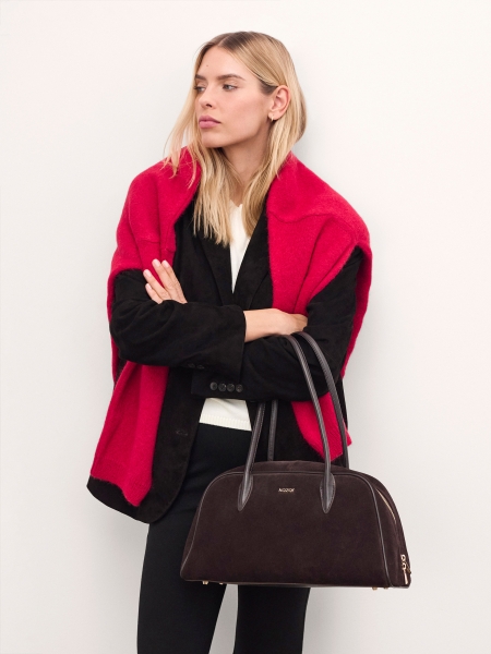 Hnědá semišová kabelka KYLE