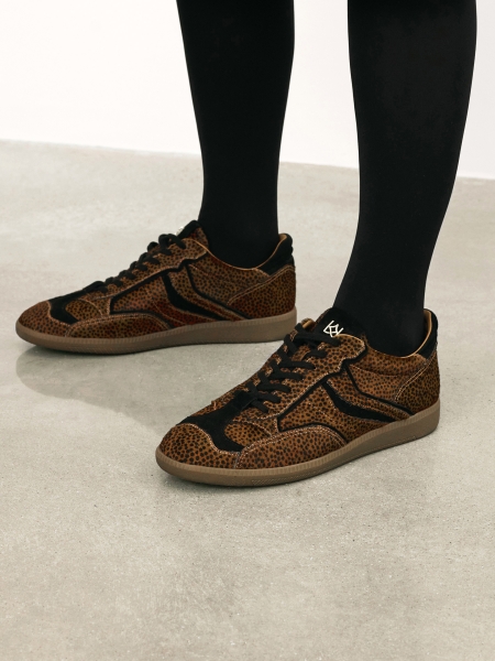 Kožené tenisky s přírodním chlupem PETTIE