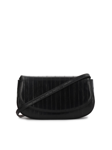 Černá pevná kabelka s jedinečným vzorem NALYA