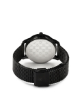 Černé hodinky na síťovaném náramku ELEGANCE ESSENCE
