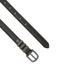 Černý úzký opasek s kovovou sponou VITRA