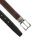 Pánský černo-hnědý oboustranný opasek BRENO