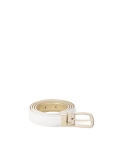 Bílo-zlatý pásek s otočnou sponou  MILL