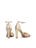 Zlaté sandály s tkanými pásky FREESIA