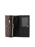 Vzorovaná peněženka zdobená lakovanou kůží SANTI
