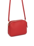 Červená kožená kabelka se třemi přihrádkami  RITA