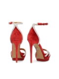 Červené sandály s lesklými pásky KLARISSA