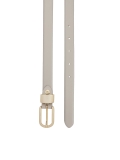 Šedý opasek z hladké kůže NOBLE