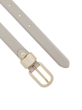 Šedý opasek z hladké kůže NOBLE