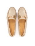 Zlaté klasické mokasíny s kovovým zdobením APRICOT