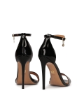 Černé lakované sandály s tenkým podpatkem LIANNE