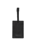 Černý cestovní odznak z lícové kůže TOME