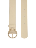 Krémový pásek s kulatou sponou  CIPRA