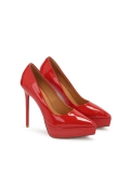 Červené lakované lodičky na platformě MADISON