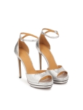 Stříbrné sandály na vysoké platformě KLARISSA
