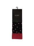 Černé ponožky s bordó puntíky THAMES