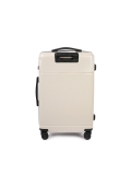 Středně velký kufr z béžového polykarbonátu WORLD TOUR