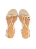 Pohodlné zlaté sandály s kovovým zdobením GERI