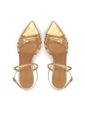 Zlaté sandály se špičatým nosem IRINA