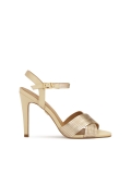 Béžové a zlaté sandály se zkříženými pásky LILIAN