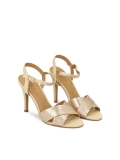 Béžové a zlaté sandály se zkříženými pásky LILIAN