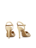 Béžové a zlaté sandály se zkříženými pásky LILIAN