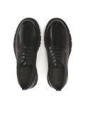 Ležérní černá obuv z kombinovaných materiálů SORROS