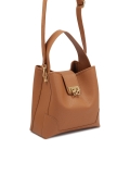 Hnědá kabelka s držadlem do ruky a popruhem přes rameno  LAURIE