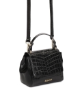 Černá kabelka s uchem zdobeným reliéfním vzorem KRISTENA