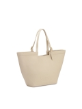 Krémová velká taška přes rameno z hladké kůže  NAN