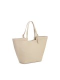 Krémová velká taška přes rameno z hladké kůže  NAN