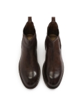Hnědé boty Chelsea s koženou podrážkou GRANTES