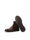 Hnědé boty Chelsea s koženou podrážkou GRANTES