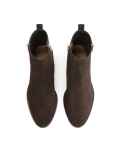 Semišové boty na zip s reliéfním vzorem  INCA