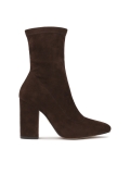 Tmavě hnědé látkové boty se sloupkem FLYNN