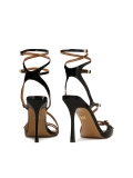 Lakované černé sandály s pásky ALEXIS