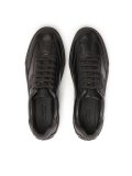 Černé kožené tenisky s gumou na patě SEMOUSE