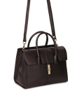 Tmavě hnědá kabelka s uchy a odnímatelným popruhem FELICITE M