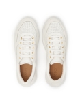 Perforované bílé kožené tenisky ELLA