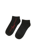 Černé krátké ponožky s červeným logem TREZEES
