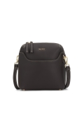 Tmavě hnědá kožená taška přes rameno s odnímatelným popruhem CARIN