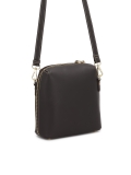Tmavě hnědá kožená taška přes rameno s odnímatelným popruhem CARIN