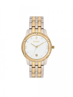 Stříbrné a zlaté hodinky zdobené zirkony